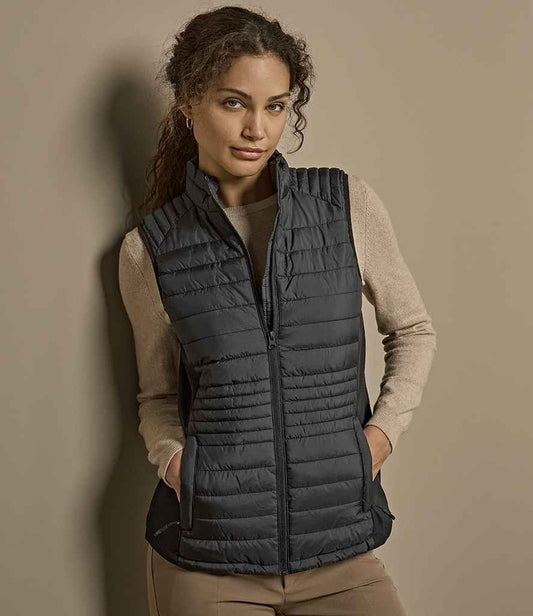 Tee Jays - Ladies Crossover Padded Bodywarmer - T9625 BK/BK S