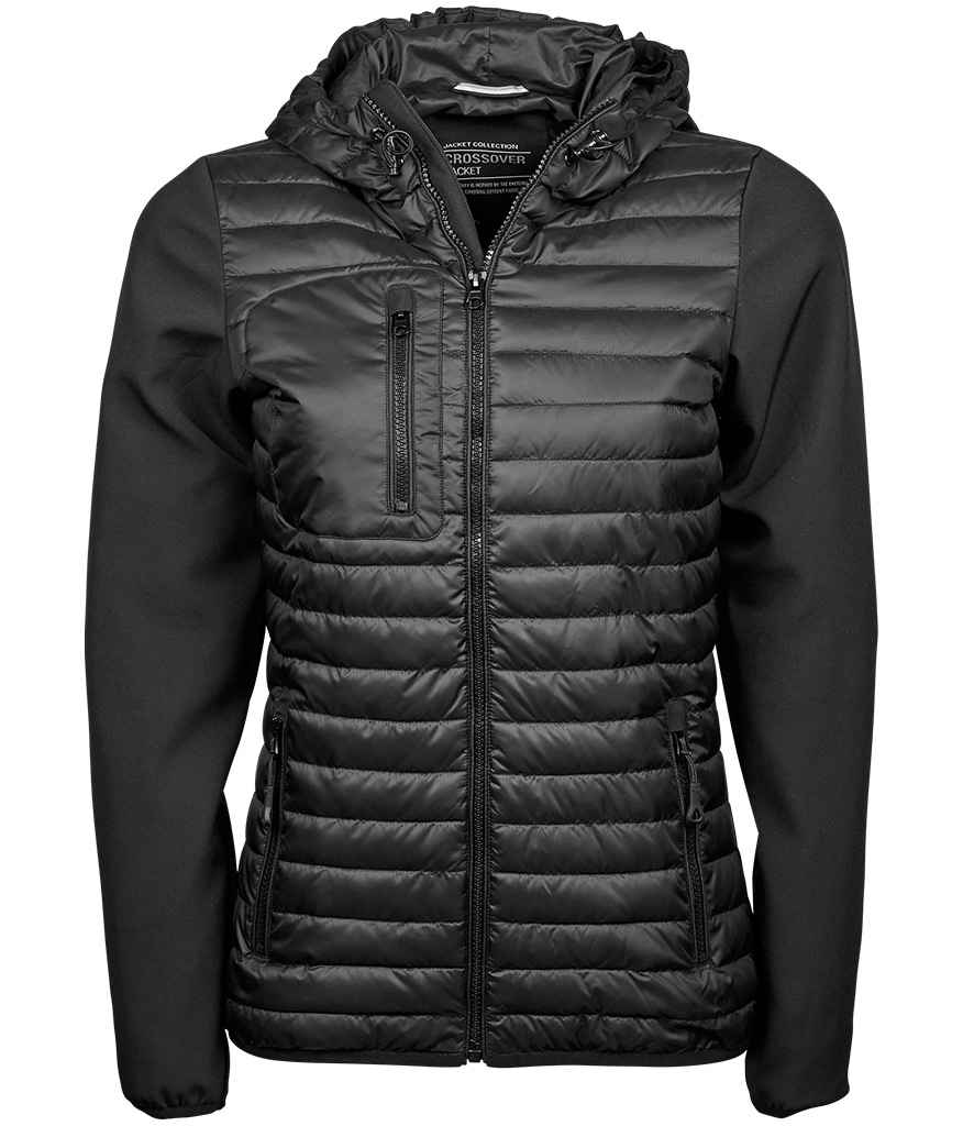 Tee Jays - Ladies Crossover Hooded Jacket - T9629 BK/BK S