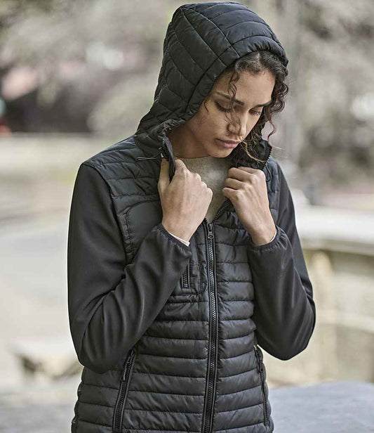 Tee Jays - Ladies Crossover Hooded Jacket - T9629 BK/BK S