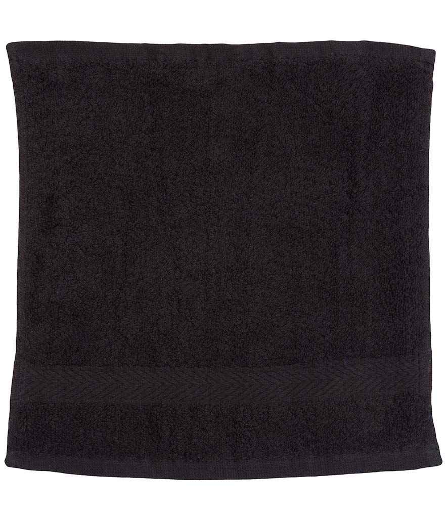 Towel City - Luxury Face Cloth - TC01 BLK ONE