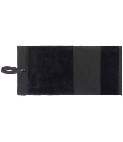 Towel City - Deluxe Velour Golf Towel - TC14 BLK ONE