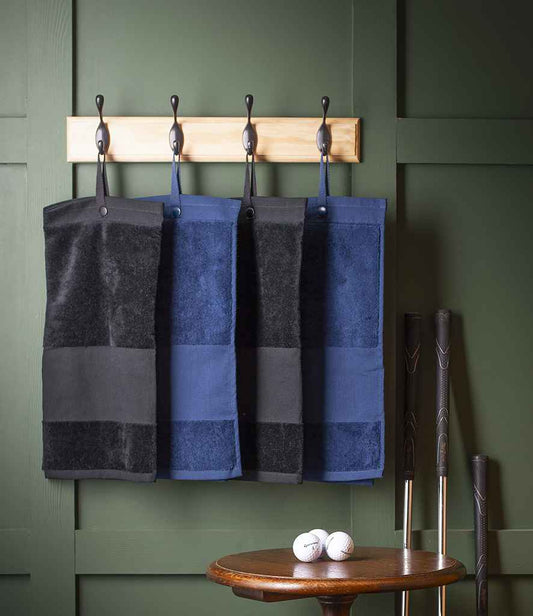 Towel City - Deluxe Velour Golf Towel - TC14 BLK ONE