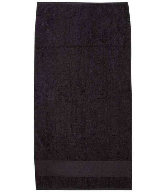 Towel City - Printable Border Hand Towel - TC34 BLK ONE
