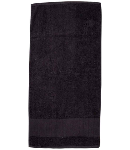 Towel City - Printable Border Bath Towel - TC35 BLK ONE