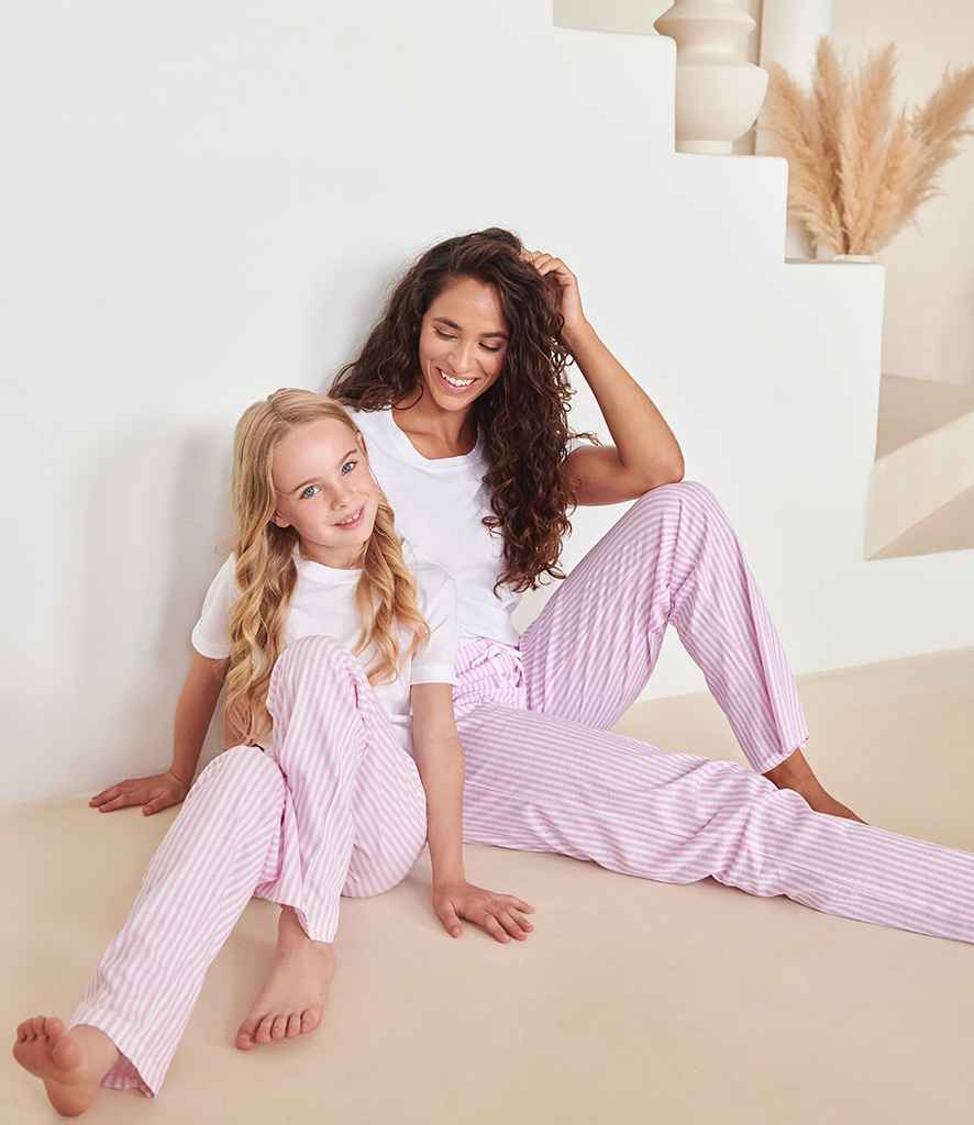 Towel City - Long PJ's in a Bag - TC53 WH/PI XS
