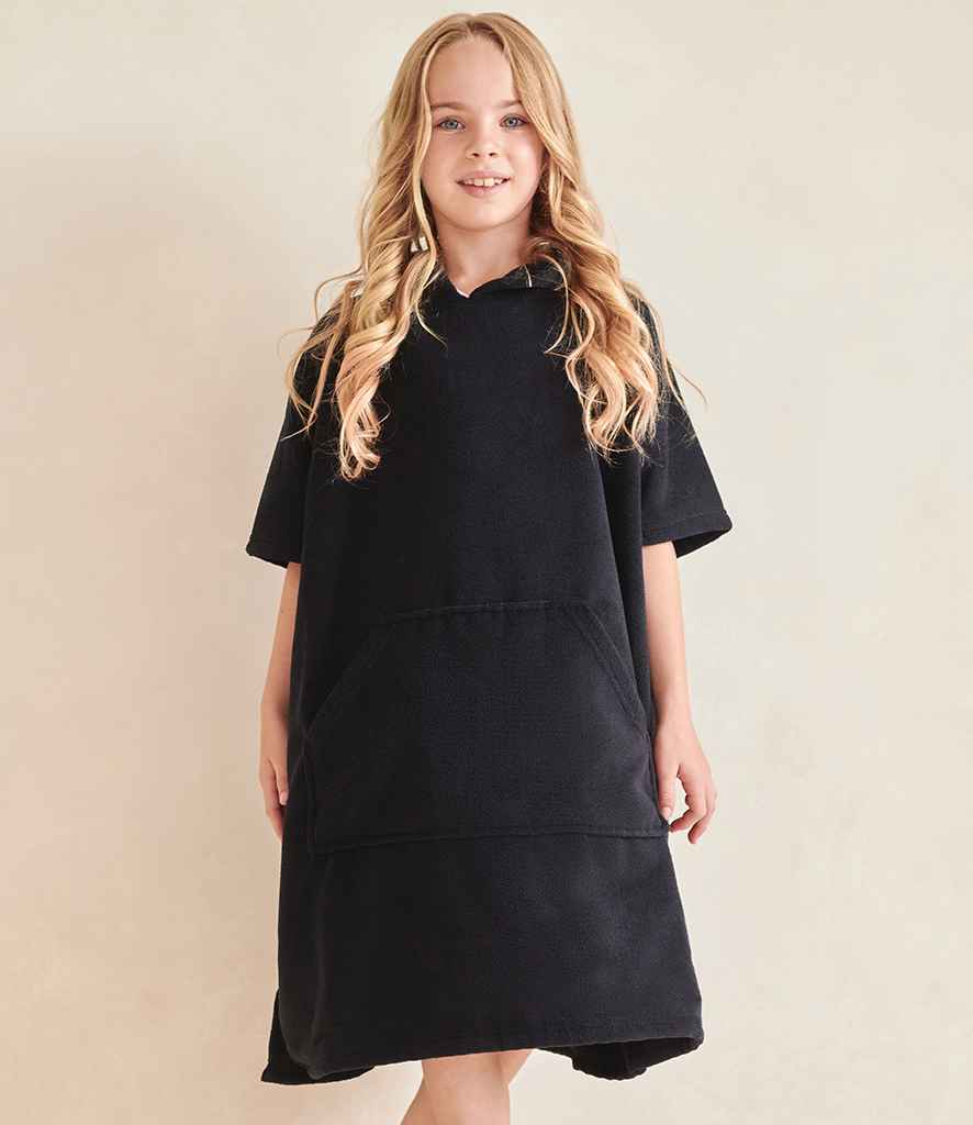 Towel City - Kids Poncho - TC811 BLK 3-5