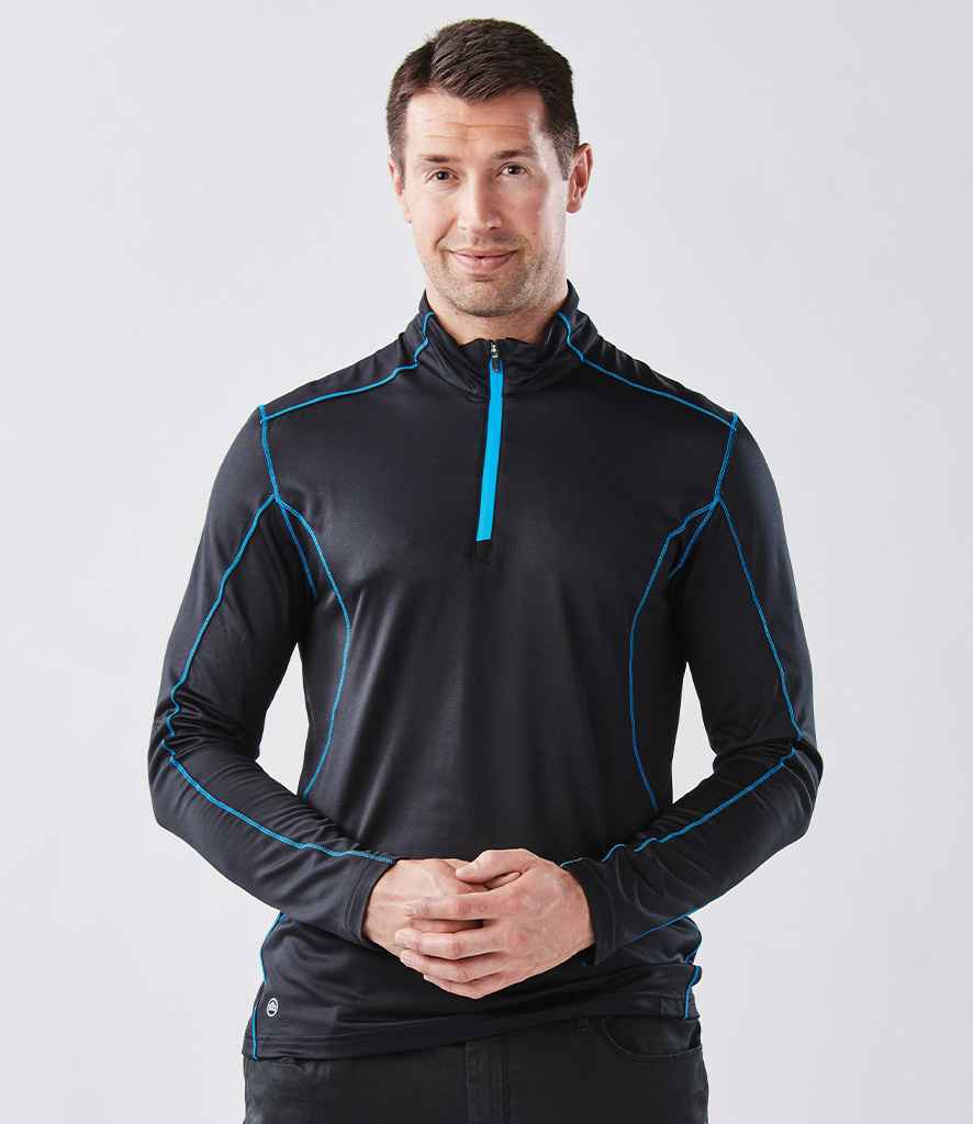 Stormtech - Pulse Fleece Pullover Zip Neck Top - TFW1 BK/EB S
