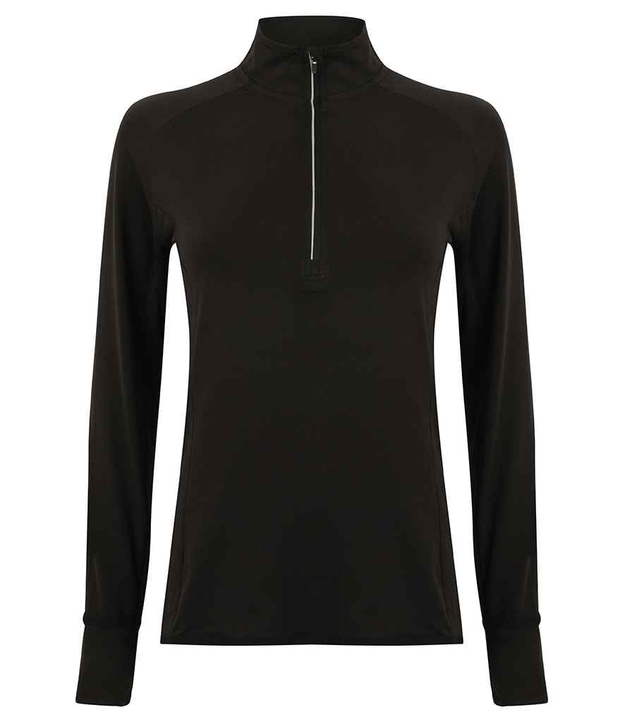 Tombo - Ladies Long Sleeve Zip Neck Performance Top - Pierre Francis