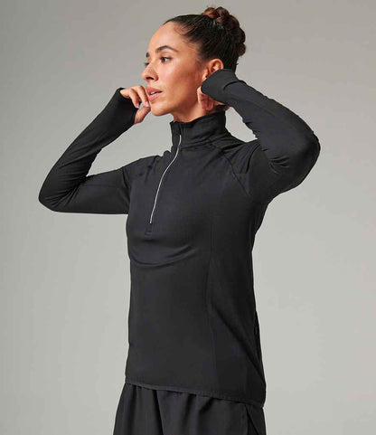 Tombo - Ladies Long Sleeve Zip Neck Performance Top - Pierre Francis