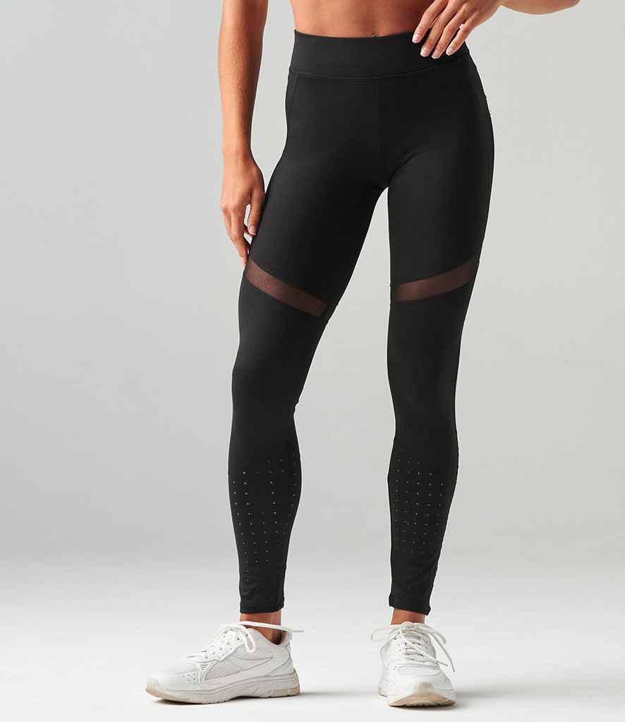 Tombo - Ladies Panelled Leggings - TL672 BLK XS