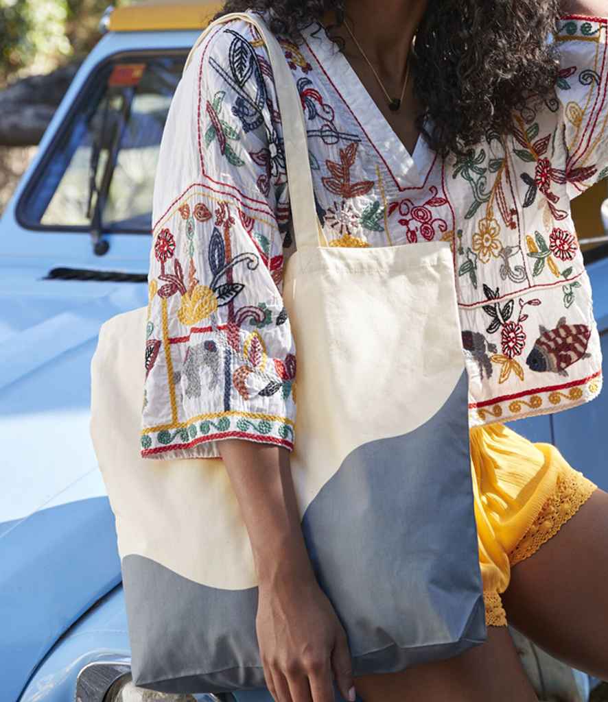 Westford Mill - Organic Cotton Wave Print Maxi Tote Bag