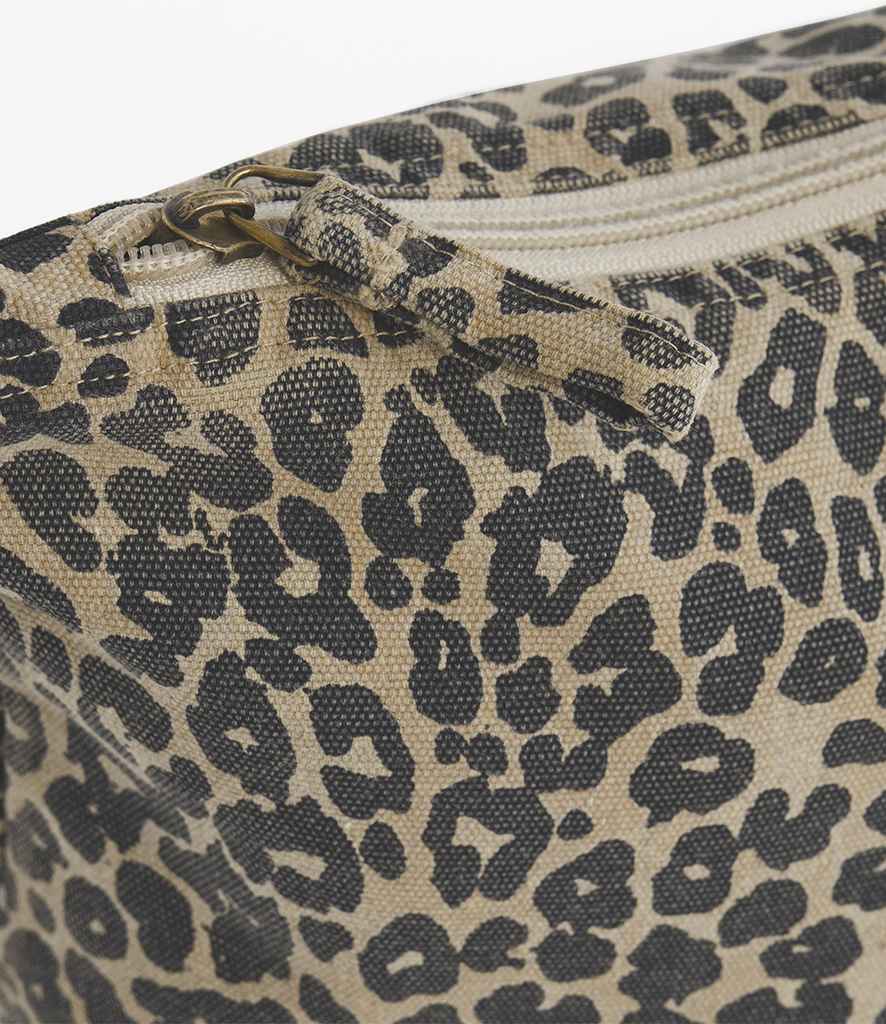 Westford Mill - Leopard Print Canvas Accessory Bag