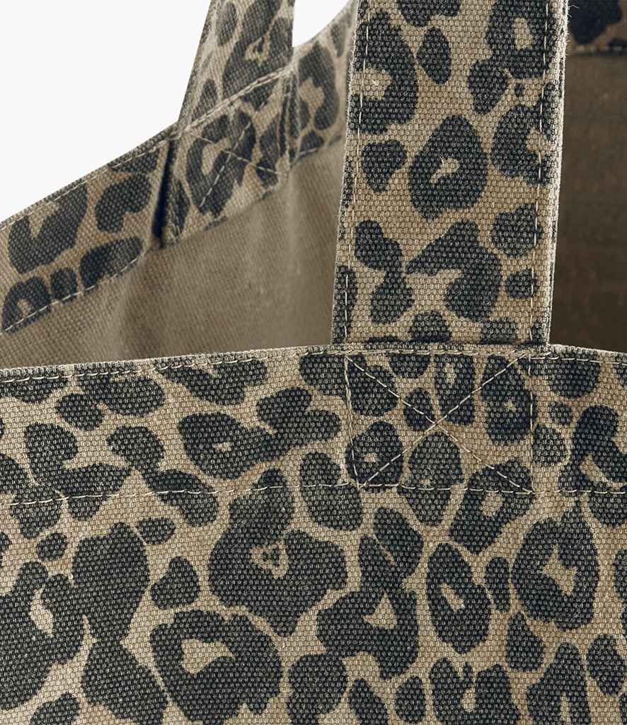 Westford Mill - Leopard Print Canvas Oversized Tote Bag