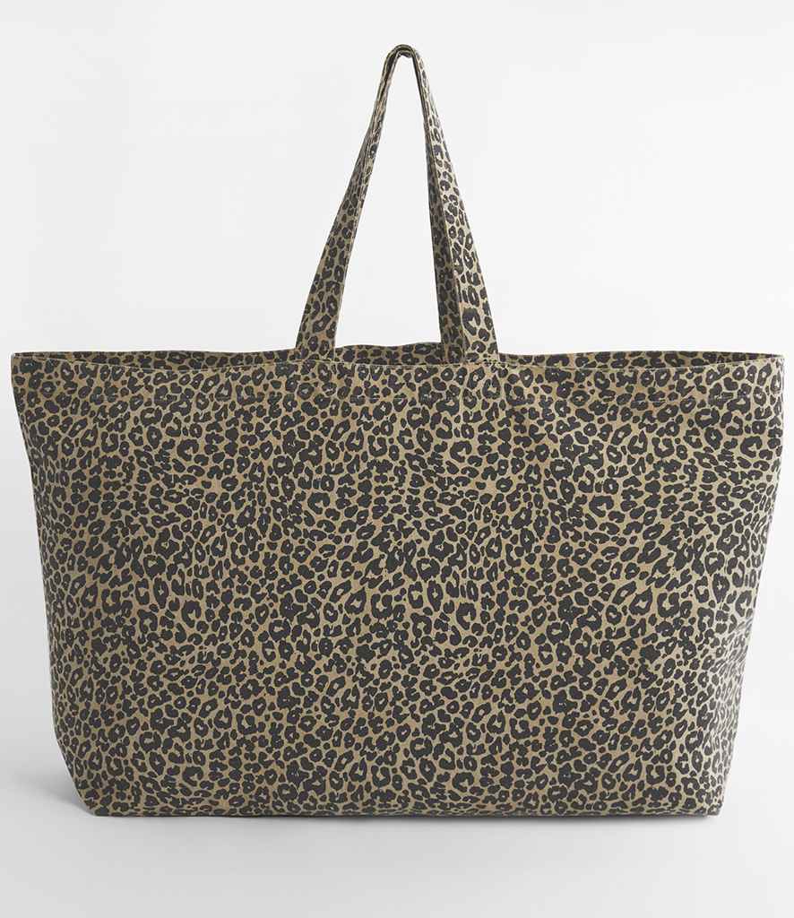 Westford Mill Leopard Print Canvas Oversized Tote Bag - W336 VLP ONE