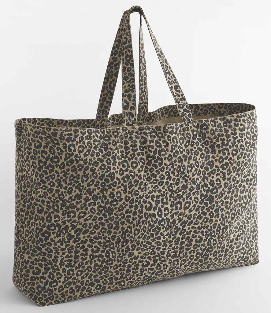 Westford Mill - Leopard Print Canvas Oversized Tote Bag