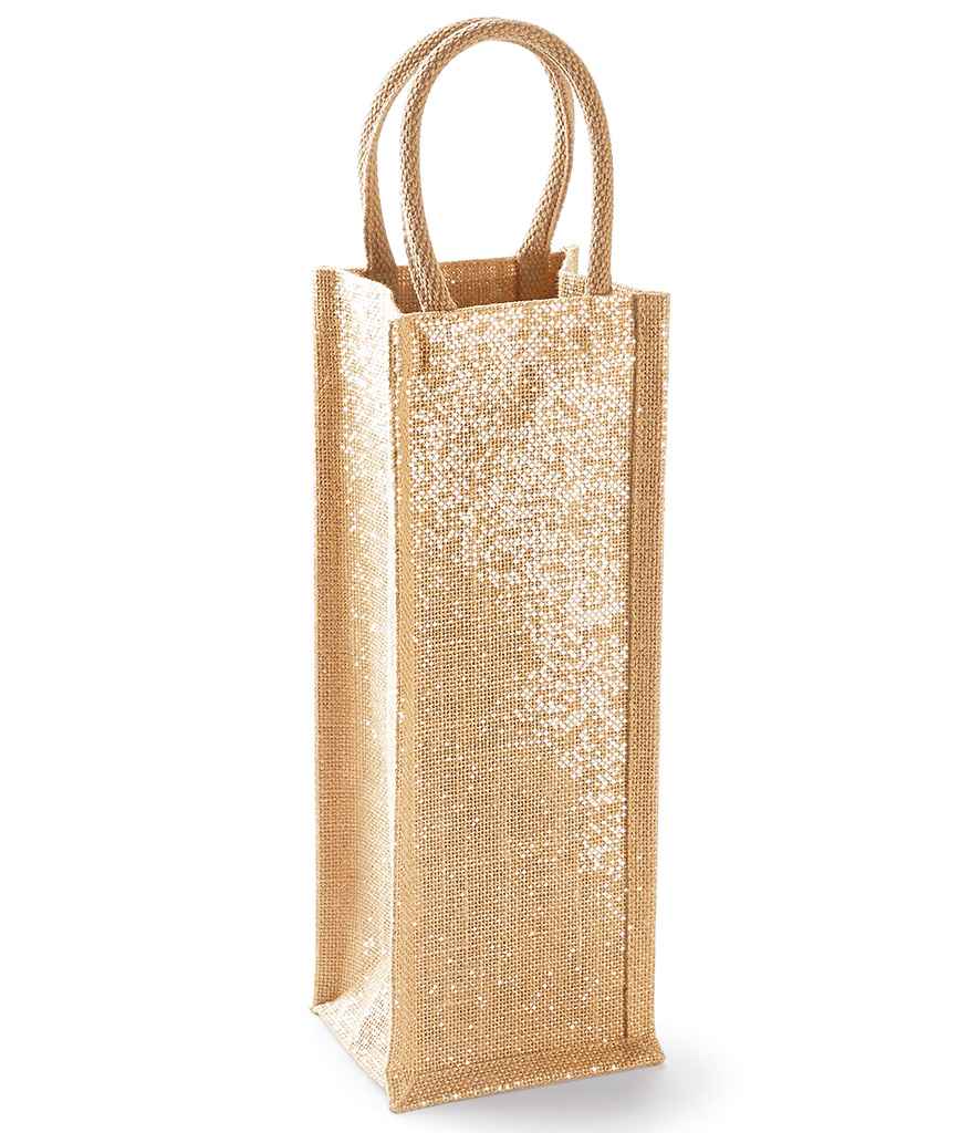 Westford Mill - Shimmer Jute Bottle Bag