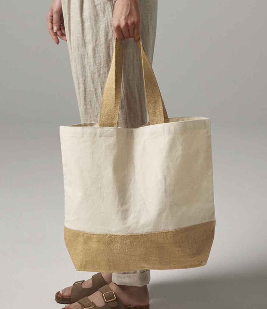 Westford Mill - Jute Base Canvas Tote - Pierre Francis
