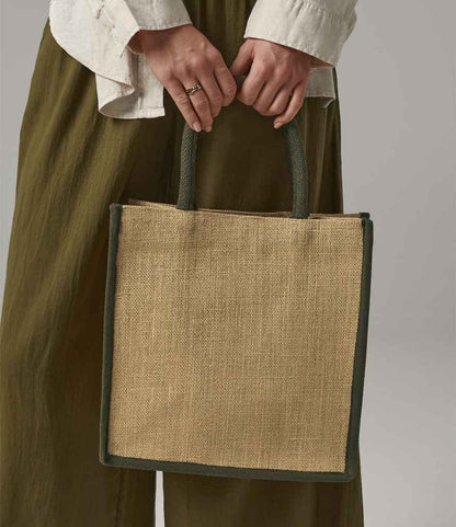 Westford Mill - Natural Starched Jute Midi Tote Bag - Pierre Francis