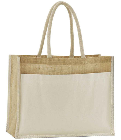 Westford Mill - Cotton Pocket Natural Starched Jute Shopper