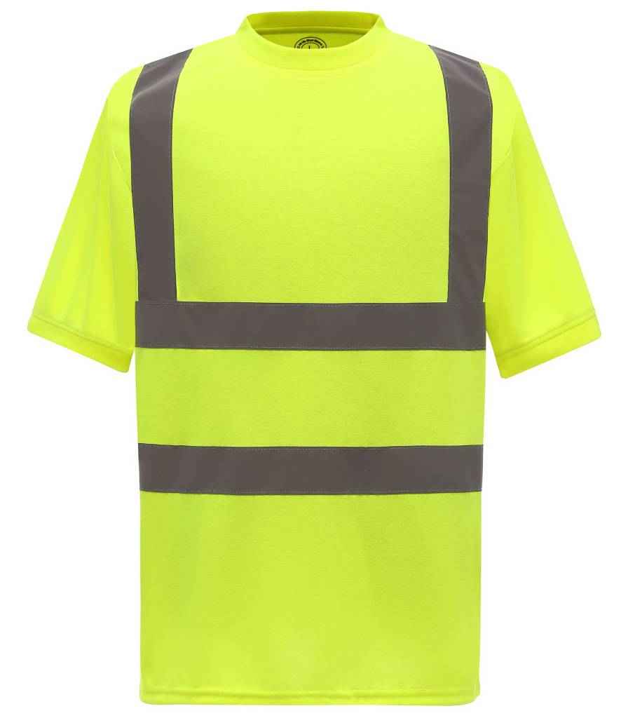 Yoko - Hi-Vis Short Sleeve T-Shirt - YK010 YEL S