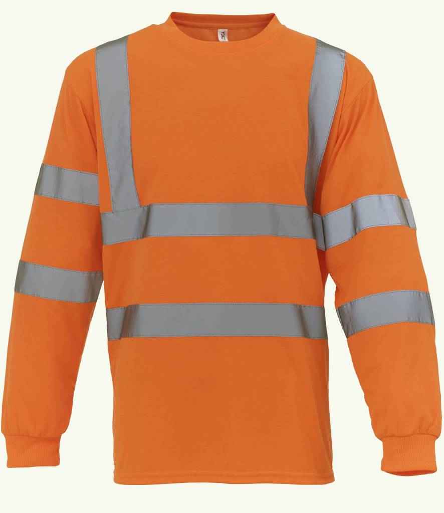 Yoko - Hi-Vis Long Sleeve T-Shirt - YK012 ORA S