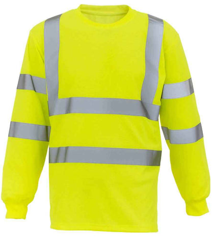 Yoko - Hi-Vis Long Sleeve T-Shirt - YK012 ORA S