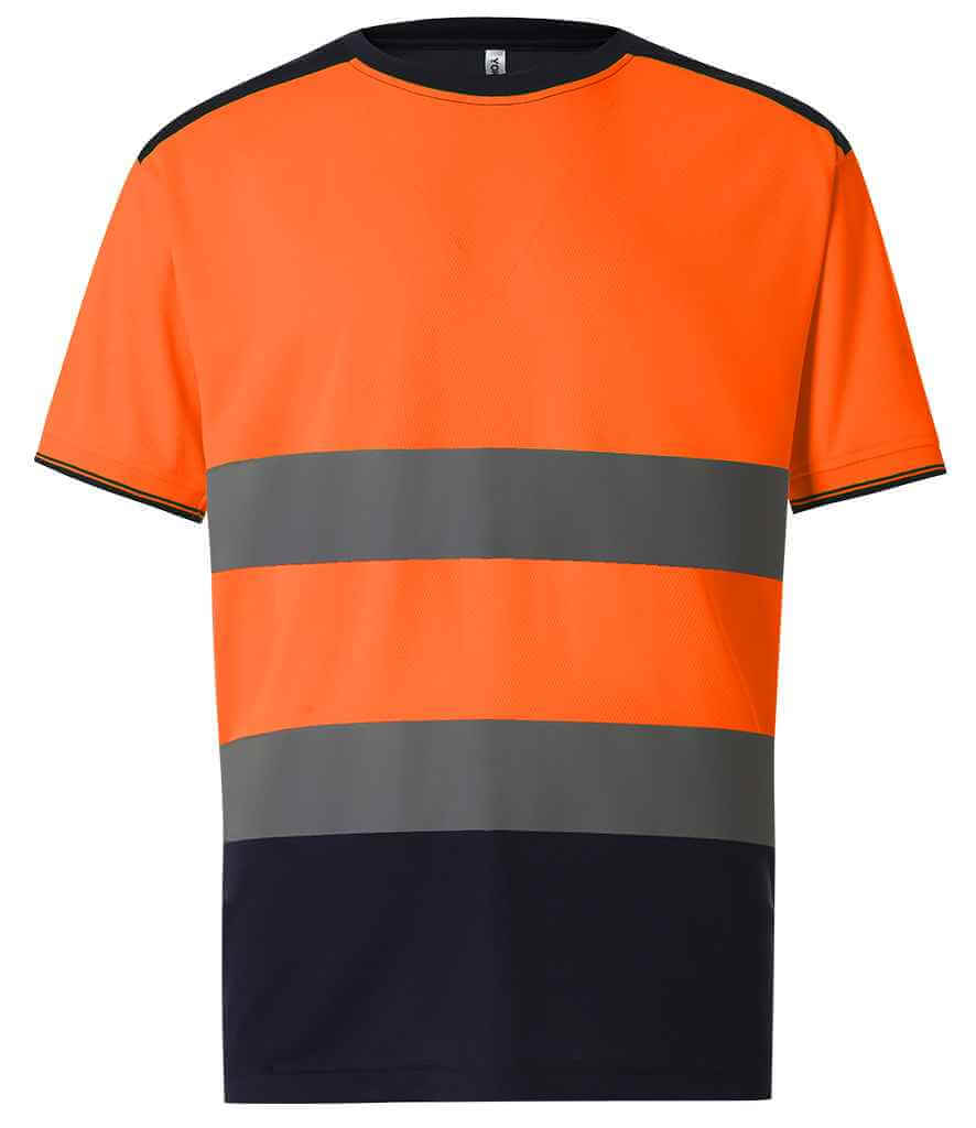 Yoko - Hi-Vis Two Tone T-Shirt - YK013 YL/NV S