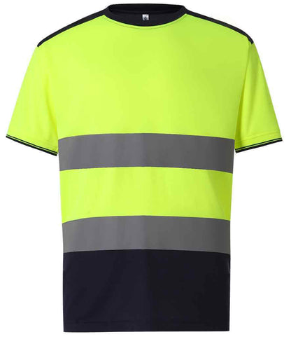 Yoko - Hi-Vis Two Tone T-Shirt - YK013 YL/NV S