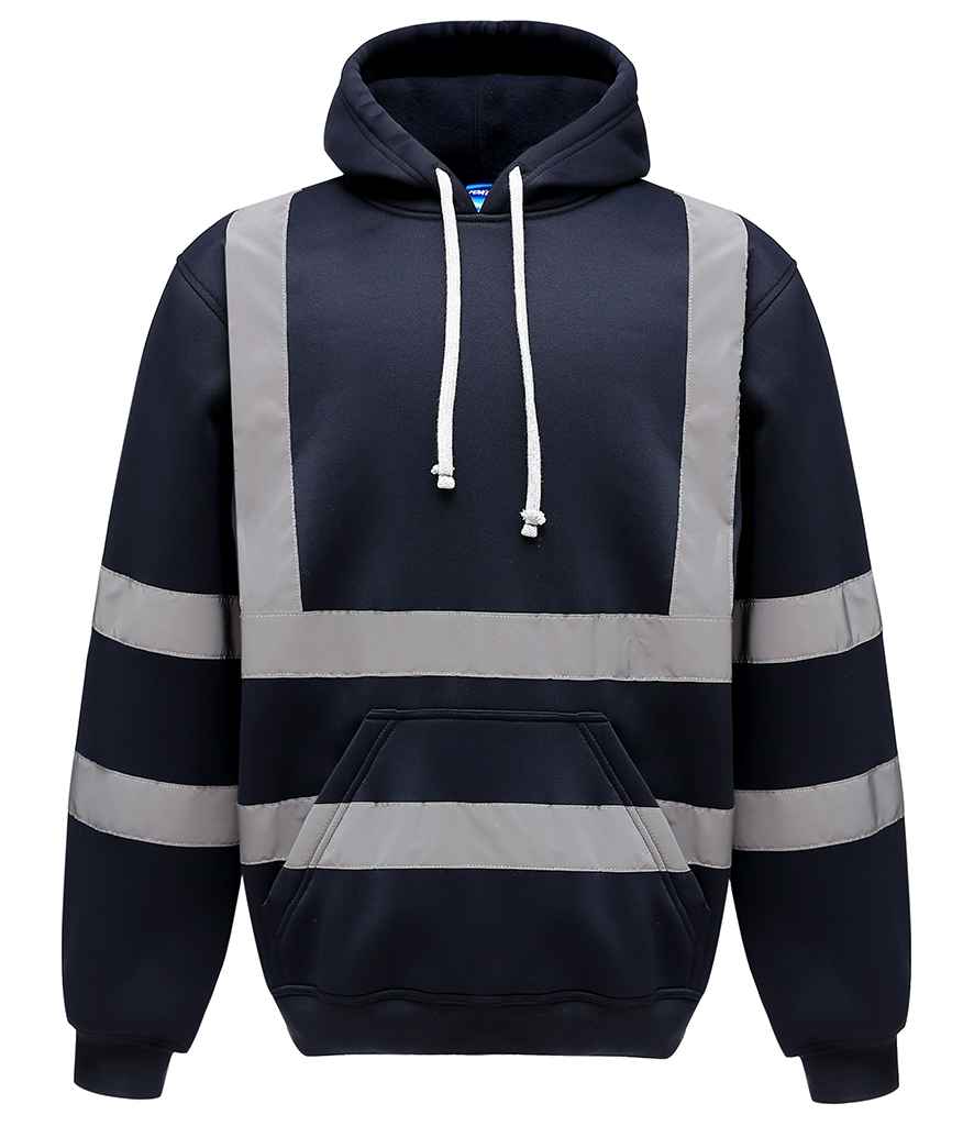 Yoko - Hi-Vis Pull Over Hoodie - YK031 NAV M