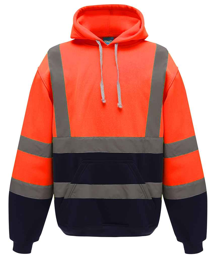Yoko - Hi-Vis Pull Over Hoodie - YK031 BLK S