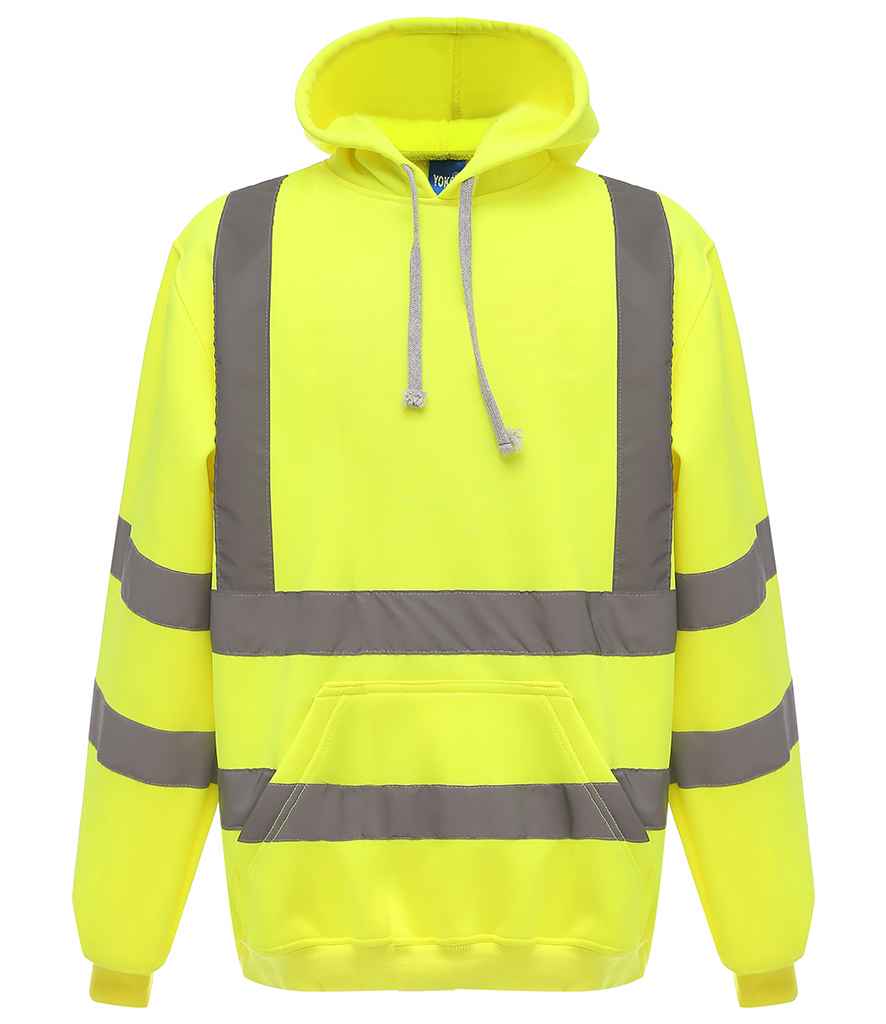 Yoko - Hi-Vis Pull Over Hoodie - YK031 YEL S