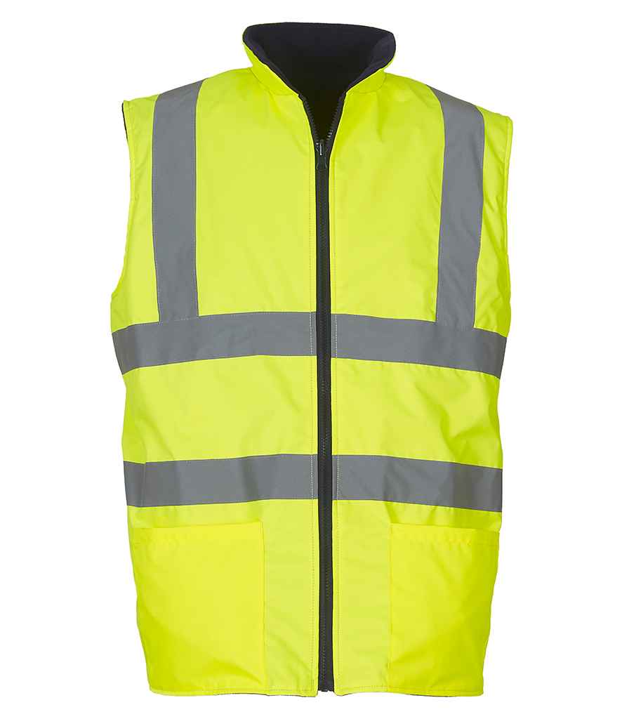 Yoko - Hi-Vis Reversible Fleece Bodywarmer - YK061 ORA S