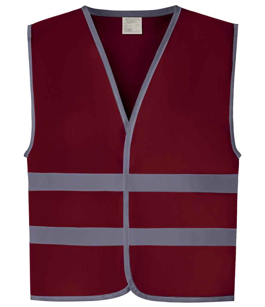 Yoko - Kids Hi-Vis Two Band Waistcoat - YK106B MAR S