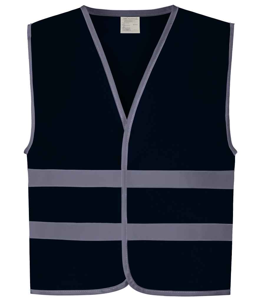Yoko - Kids Hi-Vis Two Band Waistcoat - YK106B NAV S