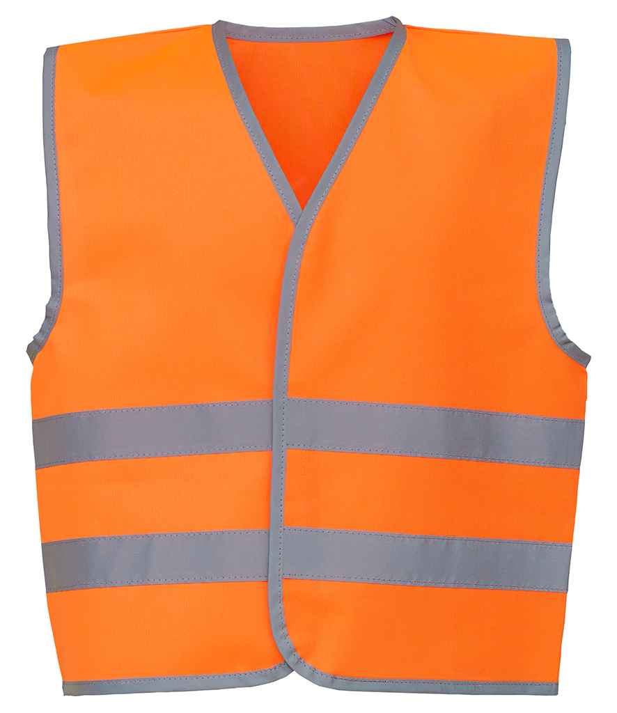 Yoko - Kids Hi-Vis Two Band Waistcoat - YK106B ORA S