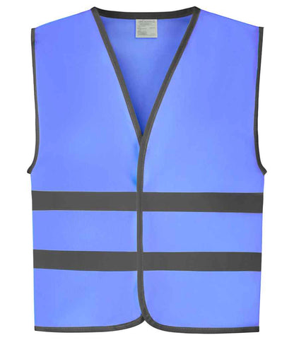 Yoko - Kids Hi-Vis Two Band Waistcoat - YK106B SKY S