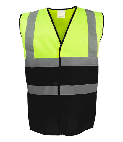Yoko - Two Tone Waistcoat - YK111 YL/BK S