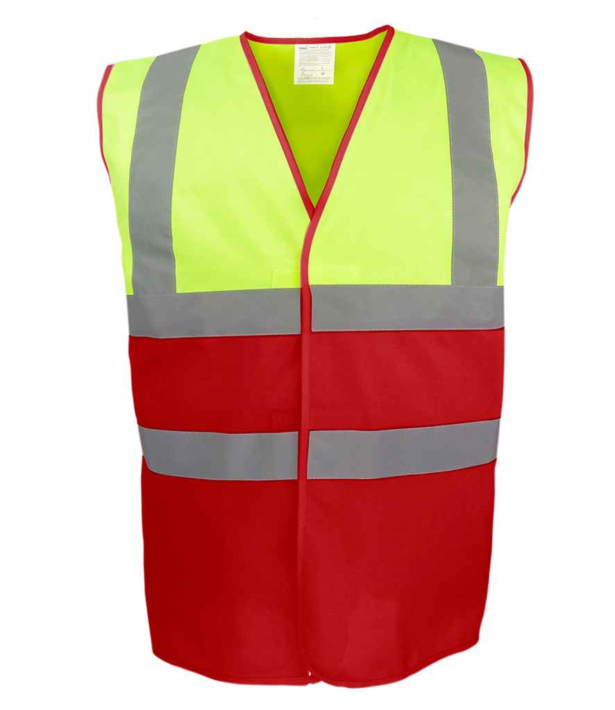 Yoko - Two Tone Waistcoat - YK111 YL/RD S