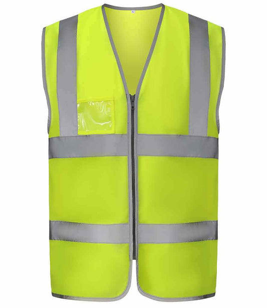 Yoko - Zip ID Two Band & Braces Waistcoat - YK113 YEL S