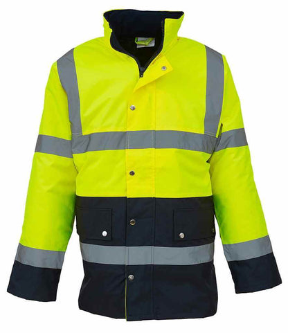 Yoko - Hi-Vis Two Tone Motorway Jacket - YK204 OR/NV S