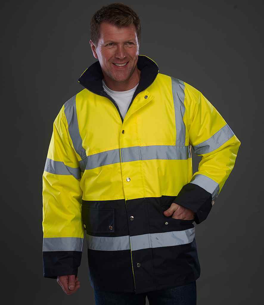 Yoko - Hi-Vis Two Tone Motorway Jacket - YK204 YL/NV S