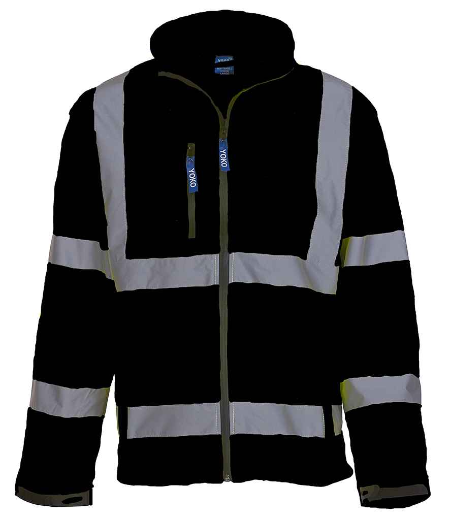 Yoko - Hi-Vis Soft Shell Jacket - YK206 BLK S