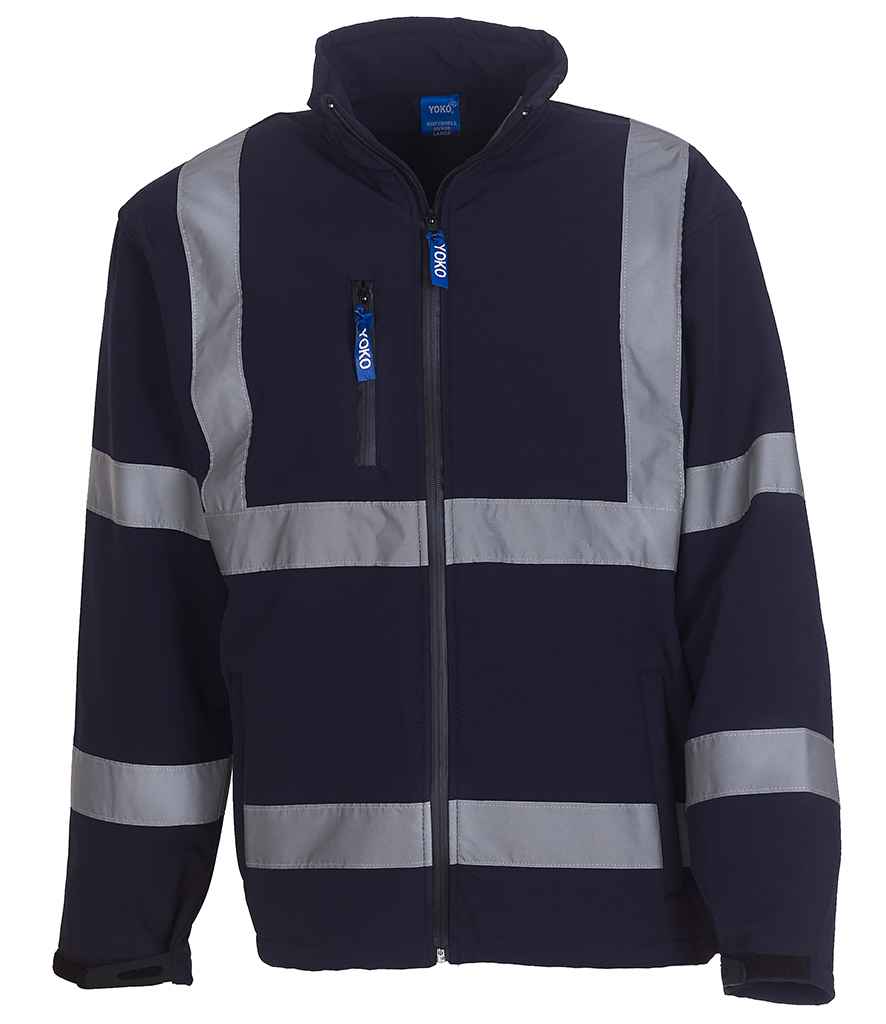 Yoko - Hi-Vis Soft Shell Jacket - YK206 NAV S