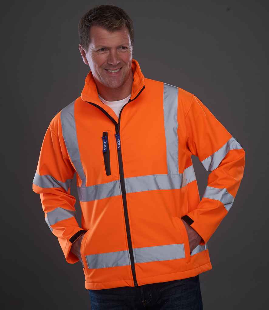 Yoko - Hi-Vis Soft Shell Jacket - YK206 ORA S