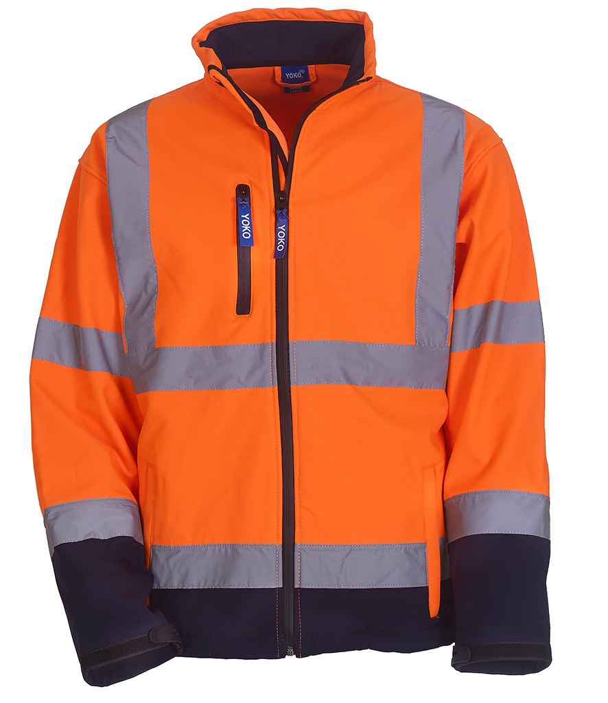 Yoko - Hi-Vis Soft Shell Jacket - YK206 OR/NV S