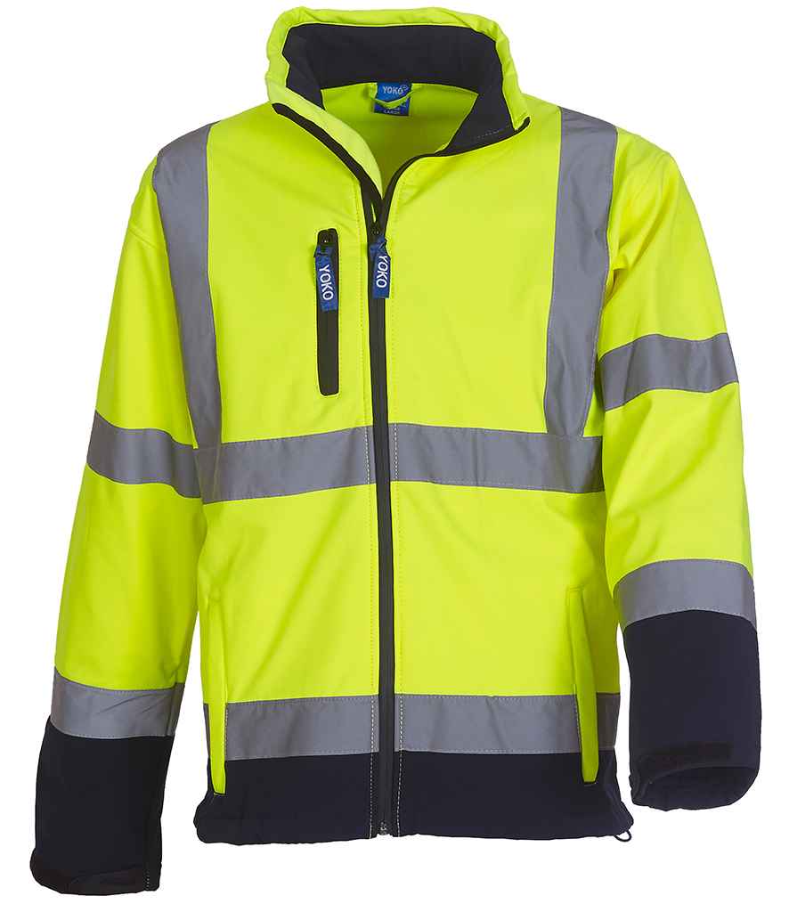 Yoko - Hi-Vis Soft Shell Jacket - YK206 YL/NV S