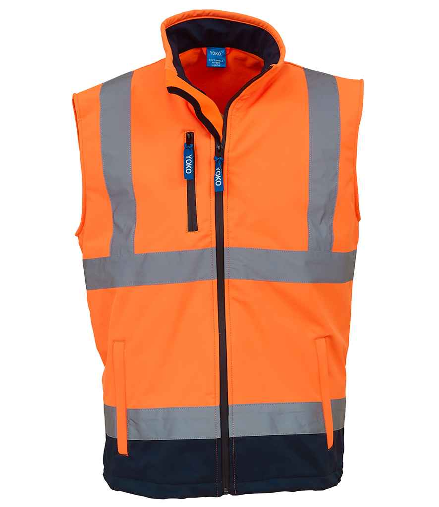 Yoko - Hi-Vis Soft Shell Gilet - YK207 OR/NV S