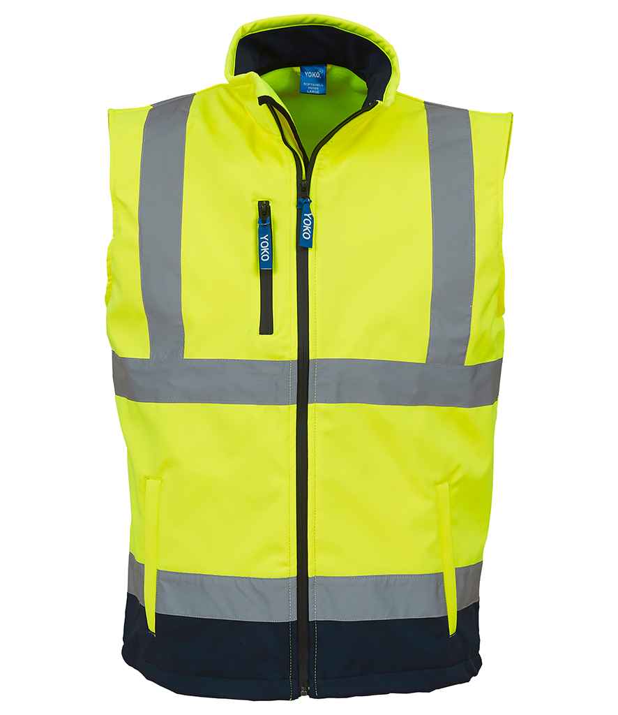 Yoko - Hi-Vis Soft Shell Gilet - YK207 YL/NV S