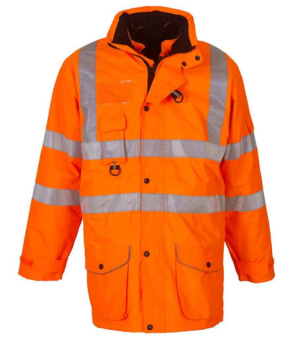 Yoko - Hi-Vis Multi-Function 7-in-1 Jacket - YK209 ORA S