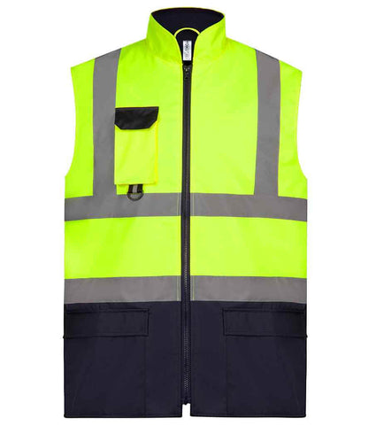 Yoko - Two Tone Bodywarmer - YK215 OR/NV S